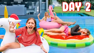 LAST TO FALL IN THE POOL CHALLENGE ☀️