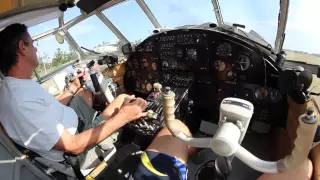 HA-MBB Antonov An-2R spraying the sunflower field - cockpit view