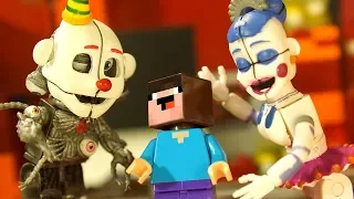 FNAF Sister Location и Лего НУБик Майнкрафт - Лего Пять Ночей с Фредди - ФНАФ и LEGO Minecraft