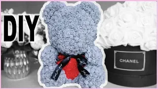 Easy DIY Cheap Instagram Rose Floral Teddy Bear | Dainty Abby