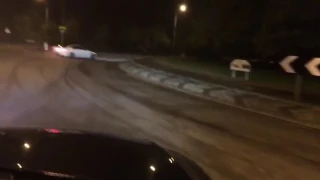 Bmw e92 m3 drifting roundabout