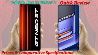 Which one is better Realme GT Neo 3T & Realme GT Neo 3 watch this it's Price & Full Specifications