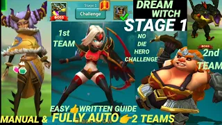 Limited challenge Saving  Dreams Stage 1|f2p|Manual& Full AUTO|👉2 TEAMS🏃🦖