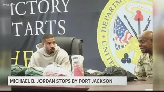 'Black Panther' actor Michael B. Jordan stops by Fort Jackson