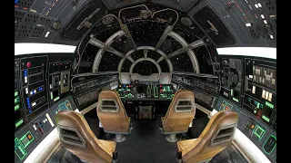 Hans Solo Flying the Millennium Falcon at Galaxy's Edge - Disneyland!