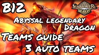 Summoners war: Abyssal Legendary Dragon B12 3 auto team guide, Runes