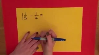 Subtracting Fractions (Mixed Number and Different Denominators)