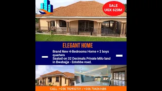 Elegant Brand New house for sale on Entebbe road Kampala. 4-Bedroom bungalow for sale in Kampala.