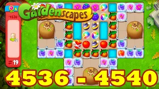 Gardenscapes Level 4536 - 4540 HD Walkthrough | 3 - match  | gameplay | android | 4537 | 4538 | 4539