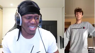 KSI reacts to Bryce Hall throwing it back