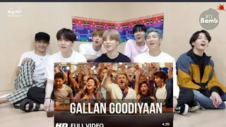 BTS Reaction to 'Gallan Goodiyaan' Fanmade reaction)