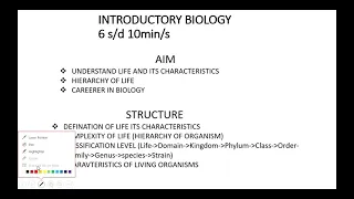 Introductory biology one
