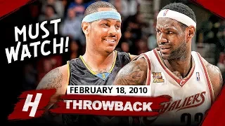 The Game That LeBron James Faced PRIME Carmelo Anthony! EPIC Duel Highlights 2010.02.18 - MUST SEE