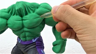 Como hacer a HULK Avengers Escultura de  Plastilina | HULK Clay Tutorial | Vengadores DibujAme Un