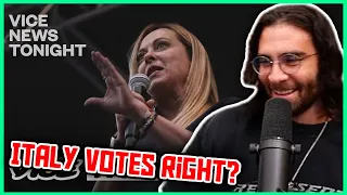 Hasanabi Reacts to Italy Could Elect Its First Far-Right Leader Since Mussolini | VICE News