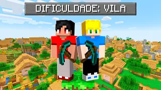 SOBREVIVI 24 horas no MUNDO de VILA INFINITA do Minecraft!