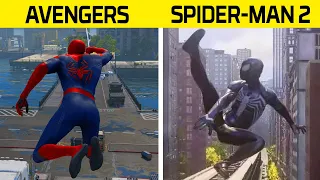 Marvel's Avengers Spider-Man VS Marvel's Spider-Man 2 | Swinging Comparison