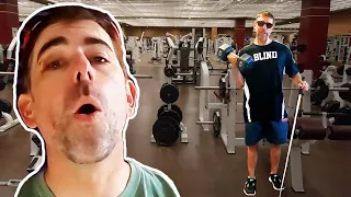 The ORIGINAL Blind Guy caught "staring" at the gym tells more