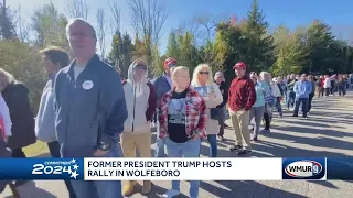 Trump supporters line up for New Hampshire rally