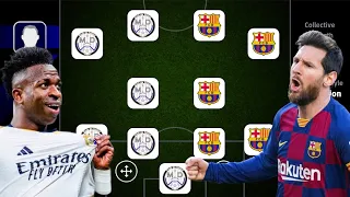 REAL MADRID X BARCELONA! 🔥🔥 ALL TIME BEST EL CLASICO SQUAD!! EFOOTBALL 2024 MOBILE