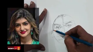 SREE LEELA art #sreeleela #arttutorials #step by step #portraitdrawing