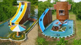 Top 2 Best! Build bamboo resorts, swimming pools, water slides, bamboo umbrellas and home decoration