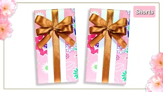 Shorts Japanese gift wrapping with double bow tutorial | gift wrapping ideas | Gift Wrapping Land