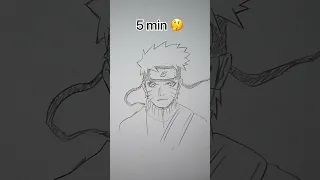 How to Draw Naruto Sage Mode in 10sec, 10mins, 10hrs #shorts