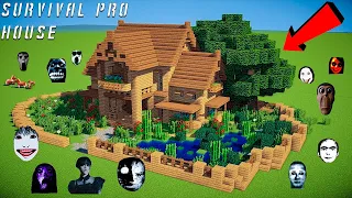 SURVIVAL PRO HOUSE WITH 100 NEXTBOTS in Minecraft - Gameplay - Coffin Meme