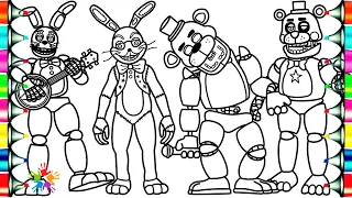 Five Nights at Freddy's Coloring Pages / How To Color Golden Freddy & Spring Bonnie FNAF / NCS