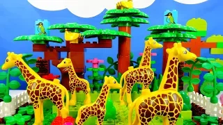 Lego Duplo zoo (giraffe) Peppa Pig. Лего Дупло Зоопарк (жираф). Строим из Lego Duplo.Свинка Пеппа #5