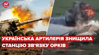 🔥 Як палає! Наші військові знищили російську станцію зв'язку