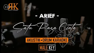 Satu Rasa Cinta - Arief | AkustikDrum Karaoke (Nada Pria)