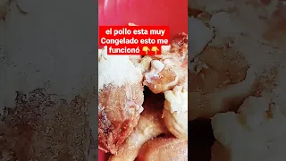 #shorts #tips #recetas #estoycocinando agregar saln y agua me funciona para descongelar más rápido