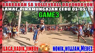 Game3:Bakbakan sa Lamac Pinamungajan Cebu.Team Ilaga,Badik,Jimboy Vs.Team Nonil,William,Medez.05-05