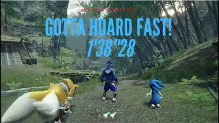 MH Rise | Gotta Hoard Fast! 1'38"28 S+ RANK ! (Sonic Collab)