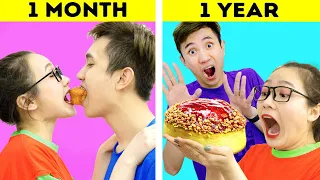 RELATIONSHIP 1 Month VS 1 Year ++ Relatable Situations