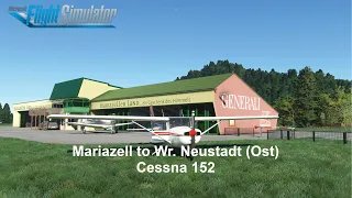 MSFS HEAVY TURBULENCE IN A CESSNA 152 Mariazell to Wr Neustadt VFR FLIGHT 1440p