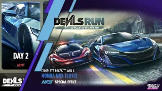 Honda NSX (2017)  Day 2  ARMY | NFS No Limits  Devil’s Run: Wolf Country