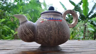 HOW TO MAKE COCO SHELL TEAPOT | COOKING SPICY ADOBO IN COCONUT MILK | HUMBLE COUNTRYSIDE LIFE | EP71