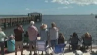 Spectators watch SpaceX Crew-5 launch