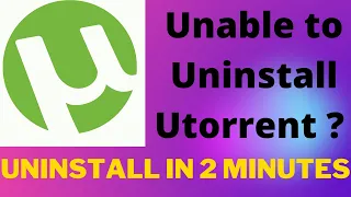 Unable to uninstall the utorrent(μTorrent )file|administration permission issue resolve the problem.