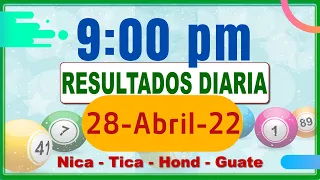 9 PM  Sorteo Loto Diaria Nicaragua │ 28 Abril de 2022