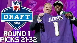 Picks 21-32: Lamar Jackson Gets Drafted, & WR's Go off the Board! (Round 1) | 2018 NFL Draft