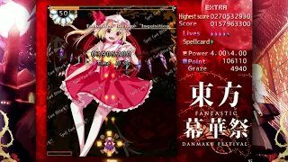 Fantastic Danmaku Festival Part I Extra Clear [Patchouli] + Flandre Spell Card Challenges