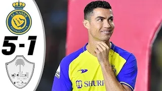 Al Nassr vs Al Taee 5-1 highlights || All Goals Hat- trick || Ronaldo 2024