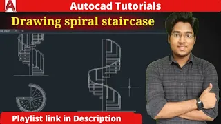 Drawing spiral staircase in autocad | how to make spiral stairs in autocad