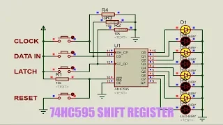 How 74HC595 Shift Register works | Basic working with proteus simulation in Hindi | By MEXTech