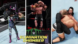 WWE Elimination Chamber 2022 Full Show Simulation - WWE 2K20 Highlights