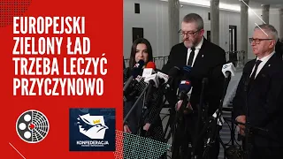 Konfederacja: Europejski zielony ład - trzeba leczyć przyczynowo a nie objawowo.